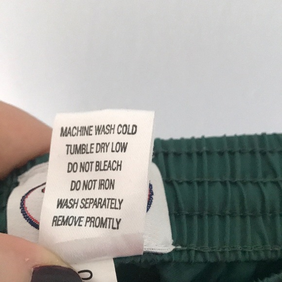 Nylon green and white drawstring shorts, XL - Picture 6 of 7